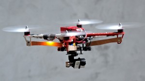 A drone equipped with a GoPro Hero3+