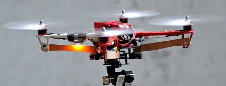 A drone equipped with a GoPro Hero3+